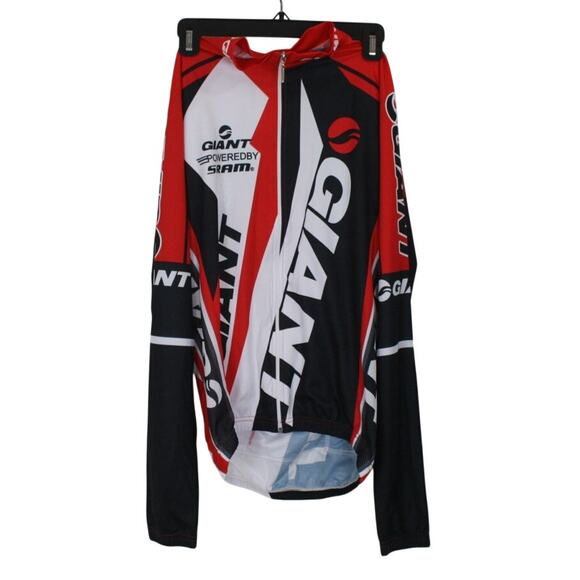 Giant Other - Giant Cycling Red & Black Long Sleeve Full Zip Cycling Jersey Mens Medium